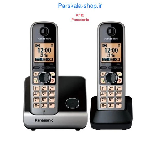 6712 Panasonic تلفن بیسیم دو گوشی پاناسونیک